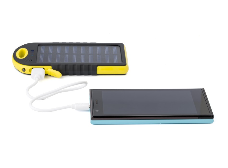 Rubberized ABS solar power bank Arin FullGadgets.com