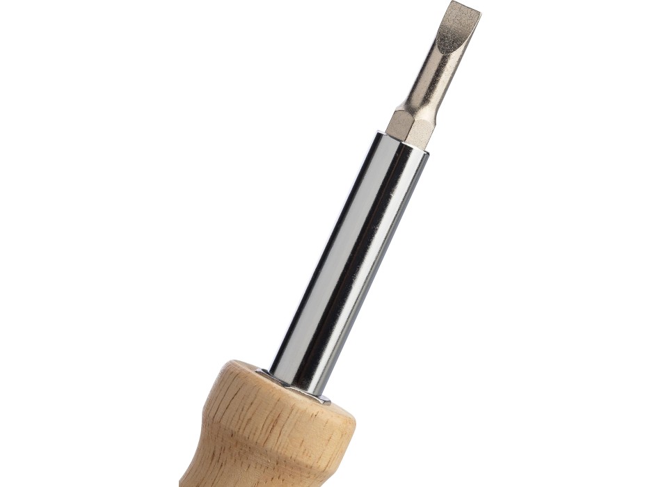 Rubberwood screwdriver set Leni FullGadgets.com