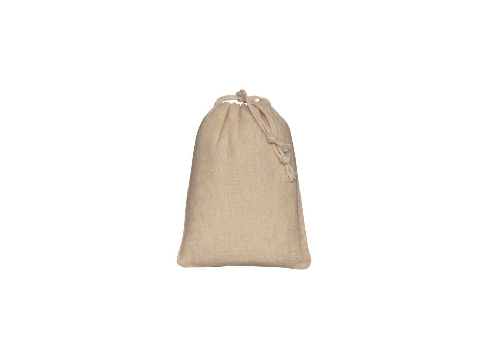 Sacchetto in cotone naturale 120 g/m2 con chiusura a strozzo, 10 x 14 cm FullGadgets.com