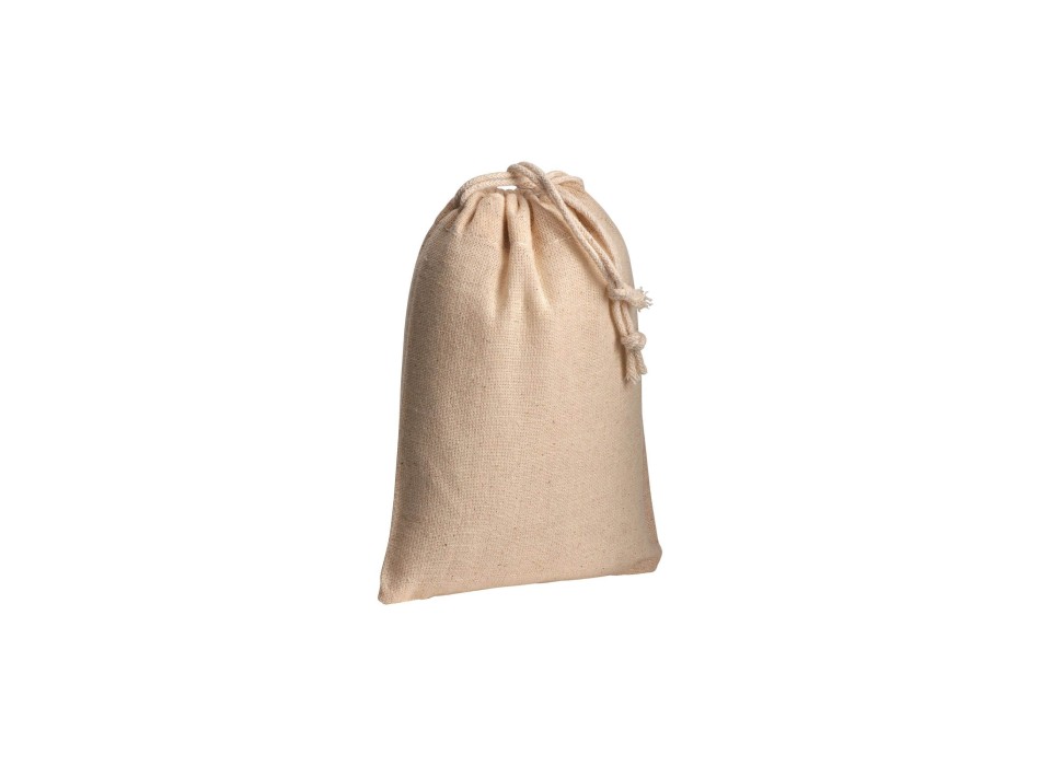 Sacchetto in cotone naturale 120 g/m2 con chiusura a strozzo, 10 x 14 cm FullGadgets.com