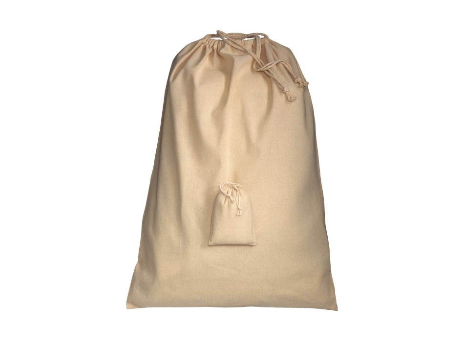 Sacchetto in cotone naturale 120 g/m2 con chiusura a strozzo, 50 x 75 cm FullGadgets.com