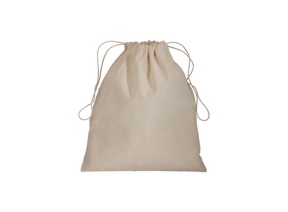Sacchetto in cotone naturale da 135 g/m2 con rete e chiusura a strozzo, 25x30 cm FullGadgets.com
