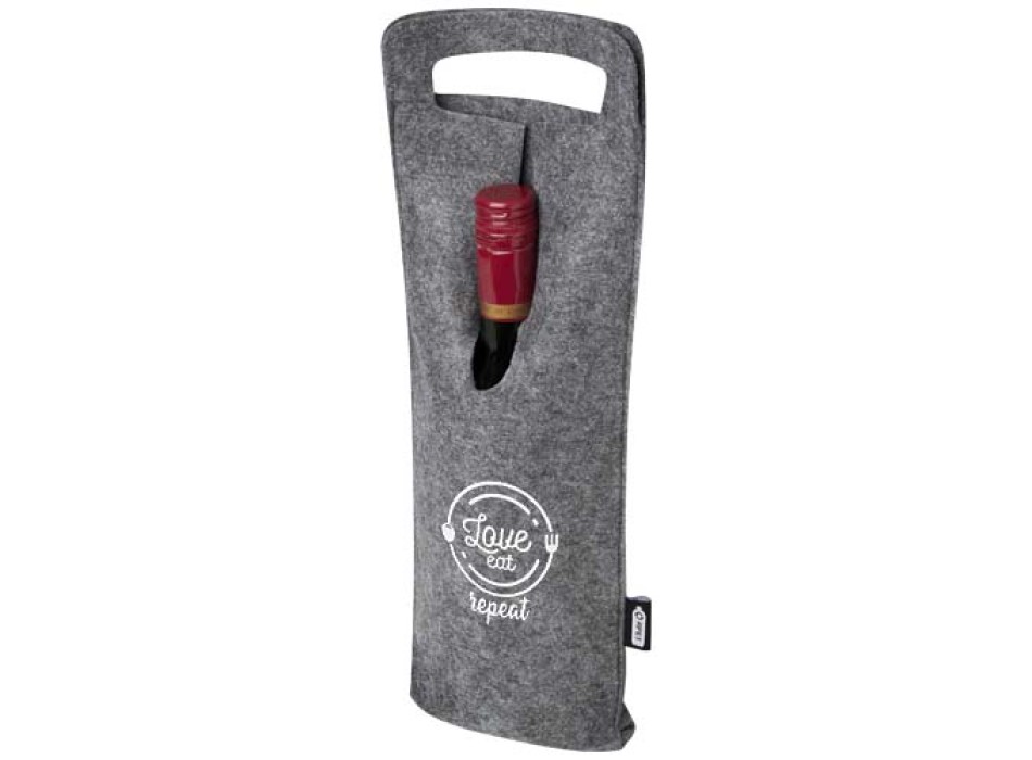 Sacchetto per bottiglia di vino in feltro riciclato certificato GRS da 75 cl Felta FullGadgets.com