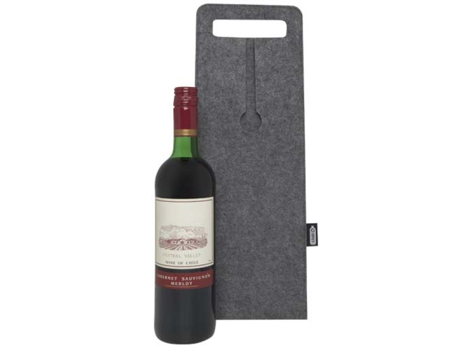 Sacchetto per bottiglia di vino in feltro riciclato certificato GRS da 75 cl Felta FullGadgets.com