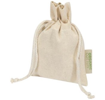 Sacchetto per confezione regalo in tessuto biologico da 140 g/m² certificato OCS, 15 x 10 cm Odisha  FullGadgets.com