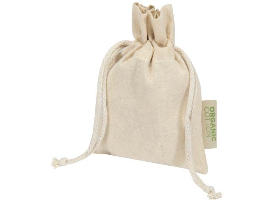 Sacchetto per confezione regalo in tessuto biologico da 140 g/m² certificato OCS, 15 x 10 cm Odisha  FullGadgets.com