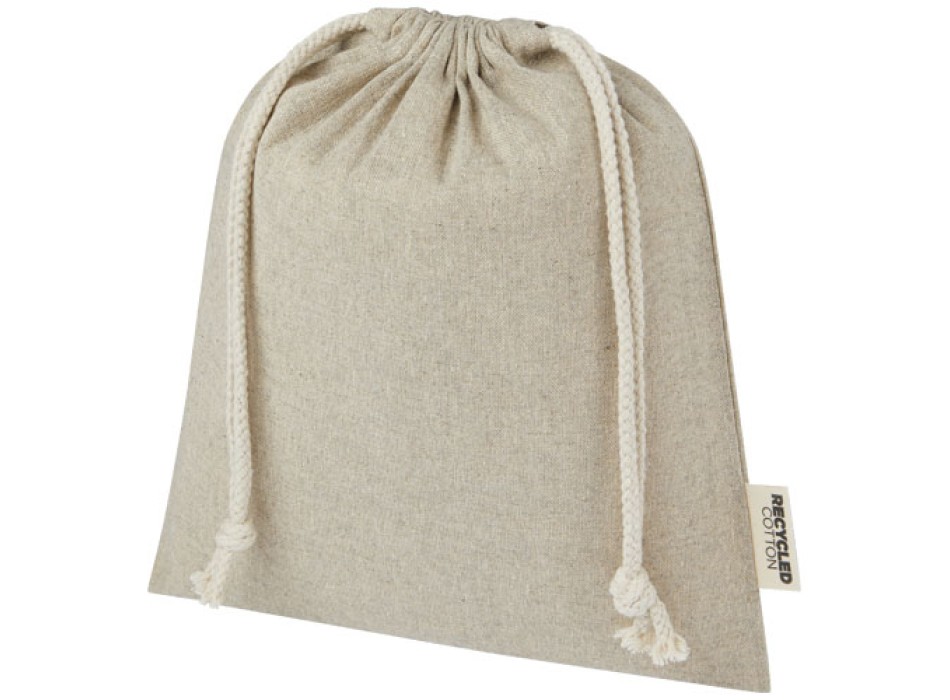 Sacchetto per confezione regalo medio in cotone riciclato 150 g/m² certificato GRS Pheebs - 1,5L FullGadgets.com