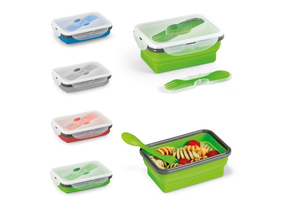 SAFFRON. Porta pranzo. Contenitore ermetico in silicone e PP 640 mL FullGadgets.com