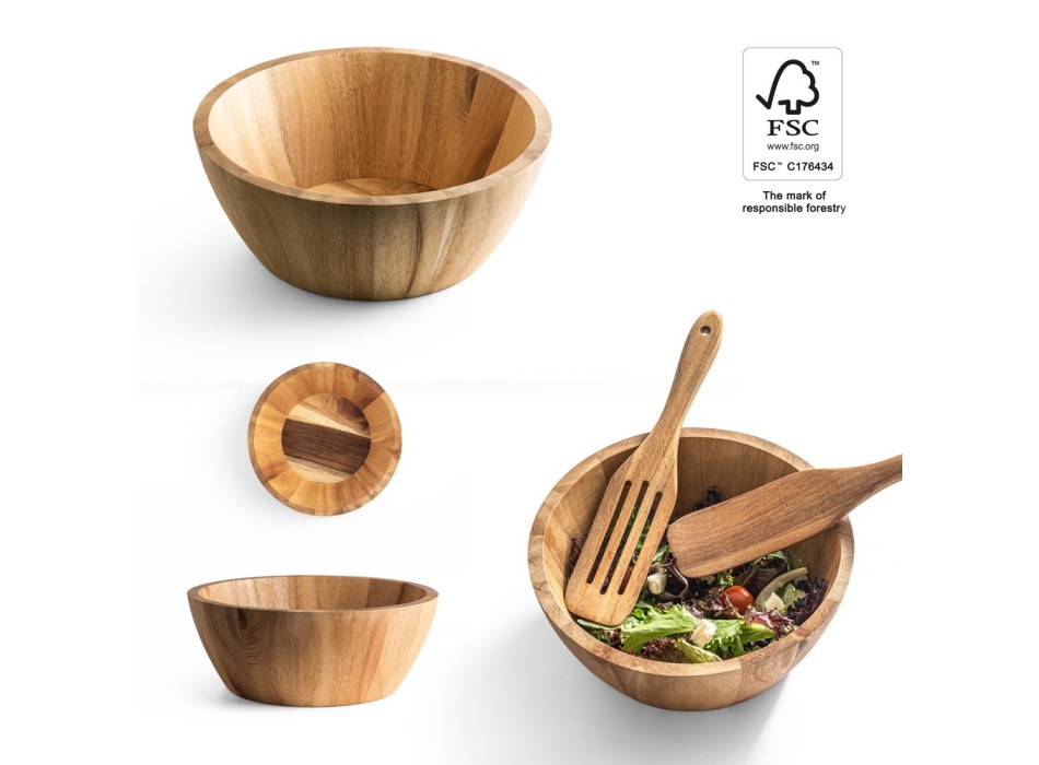 SAGE. Insalatiera rotonda in legno di acacia FullGadgets.com