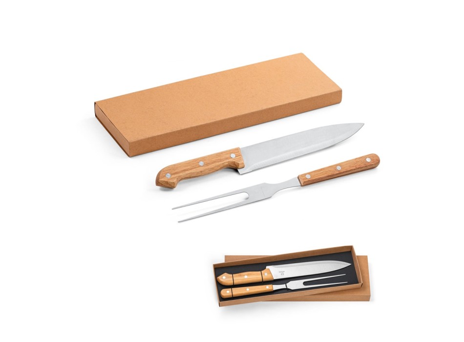 SALSA. Set per barbecue composto da 2 utensili in bambú e acciaio inossidabile FullGadgets.com