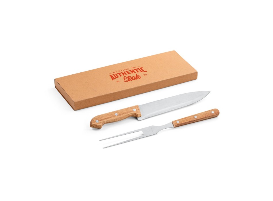 SALSA. Set per barbecue composto da 2 utensili in bambú e acciaio inossidabile FullGadgets.com