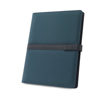 SANDERSON FOLDER. Cartella A4 in PU (riciclato al 50%) con chiusura magnetica e blocco note con pagine a righe FullGadgets.com