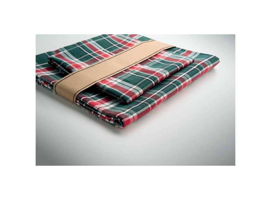 SANTABLE - Set di tovaglie in cotone a quadri FullGadgets.com