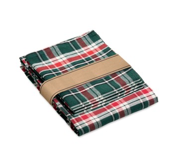 SANTABLE - Set di tovaglie in cotone a quadri FullGadgets.com
