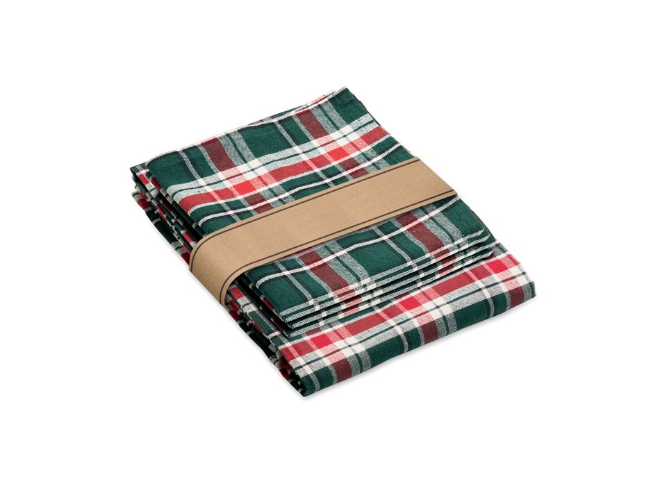 SANTABLE - Set di tovaglie in cotone a quadri FullGadgets.com
