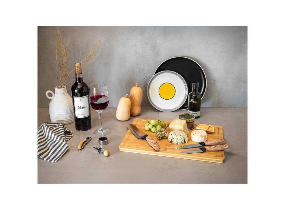 SAVORY. Set da vino in bambù e acciaio inossidabile FullGadgets.com