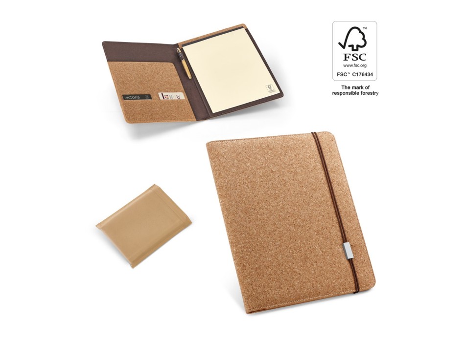 SERPA. Cartella A4 in sughero con blocco di pagine lisci FullGadgets.com