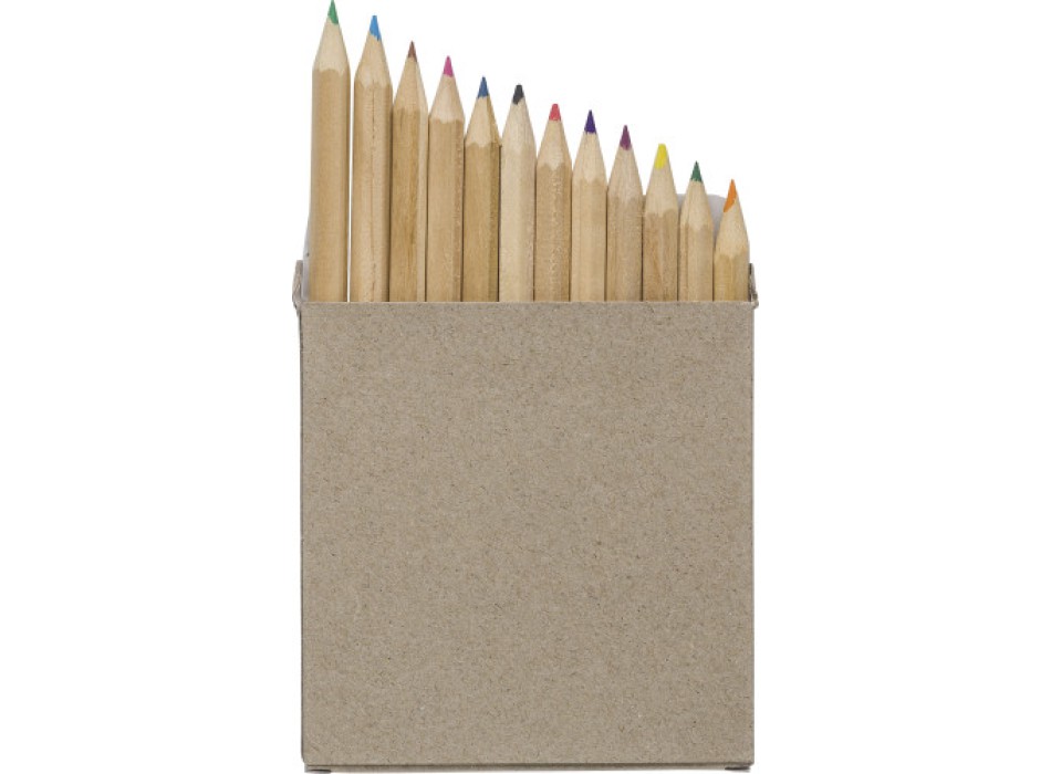 Set 12 matite in legno corte colorate Devin FullGadgets.com