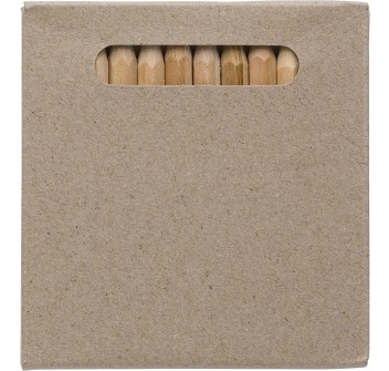 Set 12 matite in legno corte colorate Devin FullGadgets.com