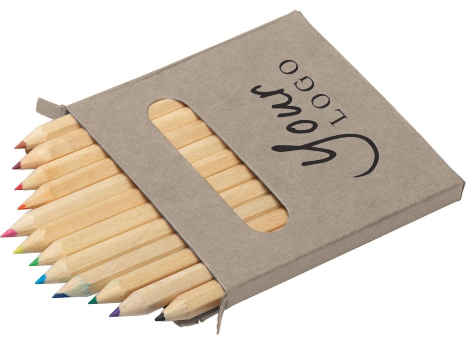 Set 12 matite in legno corte colorate Devin FullGadgets.com