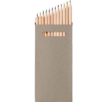 Set 12 matite in legno lunghe colorate Nina FullGadgets.com