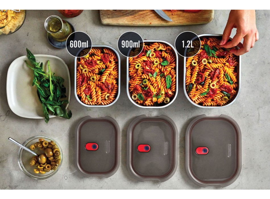 Set 3 pezzi Mealprep Black+Blum Small, Medium, Large FullGadgets.com