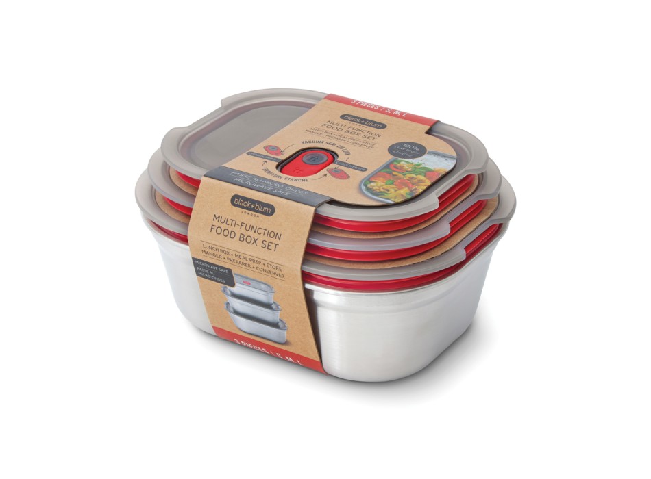 Set 3 pezzi Mealprep Black+Blum Small, Medium, Large FullGadgets.com