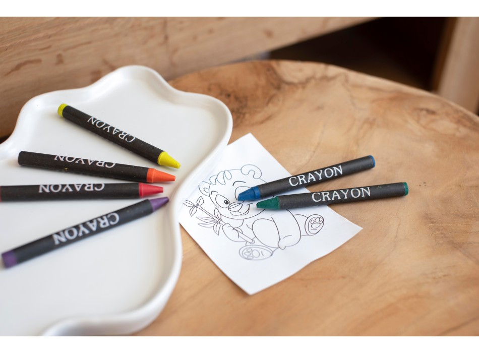 Set 6 colori a cera in cartone Selena FullGadgets.com