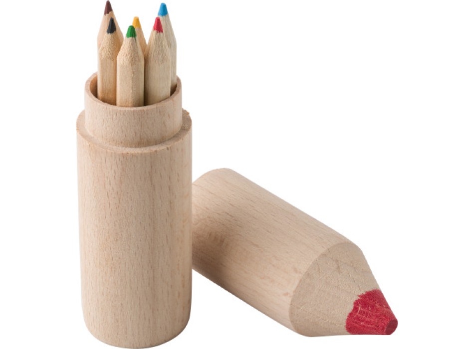 Set 6 matite colorate in legno Francis FullGadgets.com