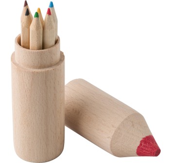 Set 6 matite colorate in legno Francis FullGadgets.com