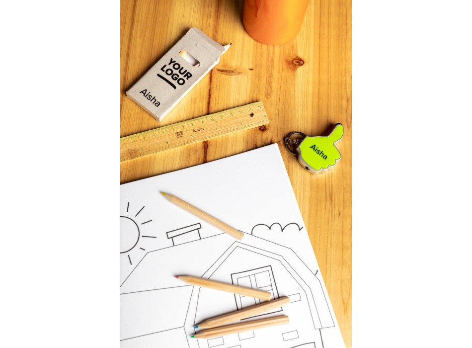 Set 6 matite in legno corte colorate Gigi FullGadgets.com