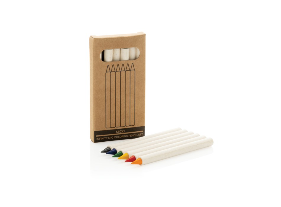 Set 6 pezzi di matite colorate Micki GRS infinity FullGadgets.com