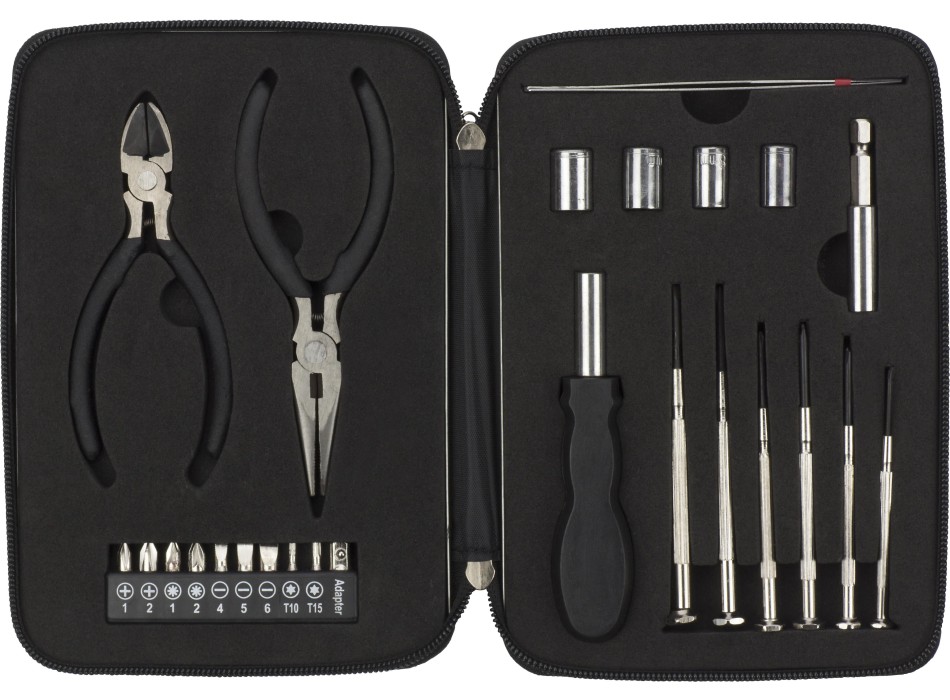 Set attrezzi 26 pezzi, custodia in metallo Alisha FullGadgets.com