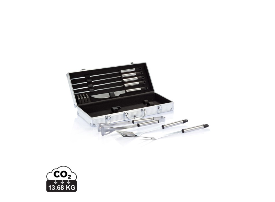 Set BBQ 12 pezzi in valigetta di alluminio FullGadgets.com