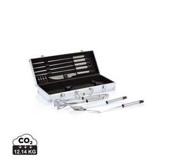 Set BBQ 12 pezzi in valigetta di alluminio FullGadgets.com