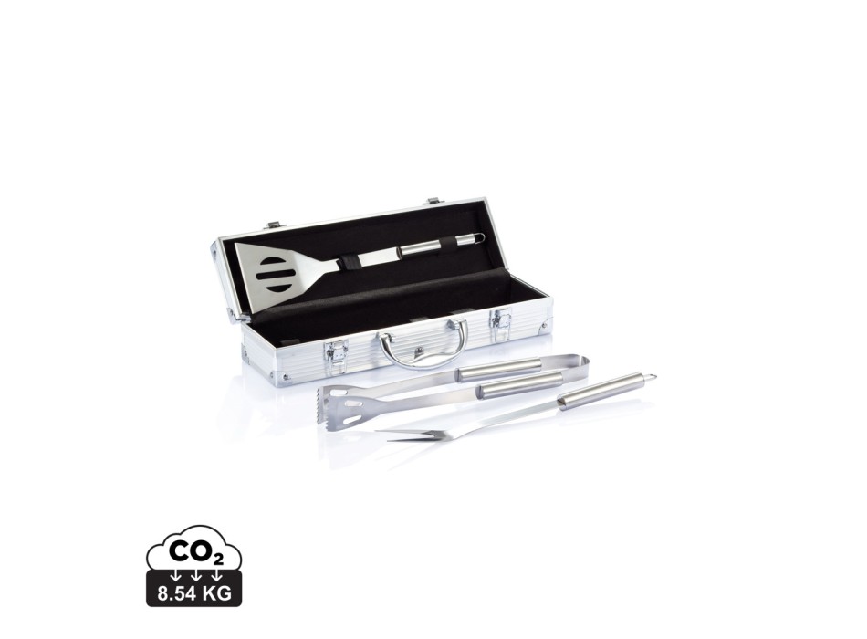 Set BBQ 3 pezzi in valigetta di alluminio FullGadgets.com