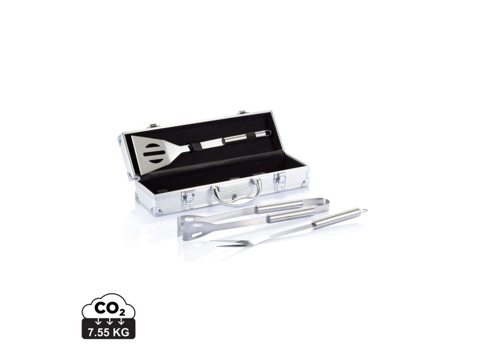 Set BBQ 3 pezzi in valigetta di alluminio FullGadgets.com
