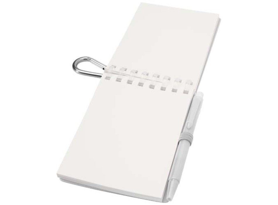Set blocco note con copertina morbida in materiale riciclato e penna a sfera (inchiostro blu) per attività all'aperto Lig Min FullGadgets.com