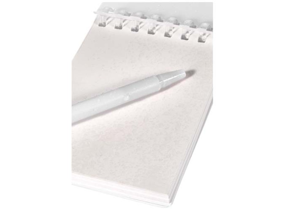 Set blocco note con copertina morbida in materiale riciclato e penna a sfera (inchiostro blu) per attività all'aperto Lig Min FullGadgets.com
