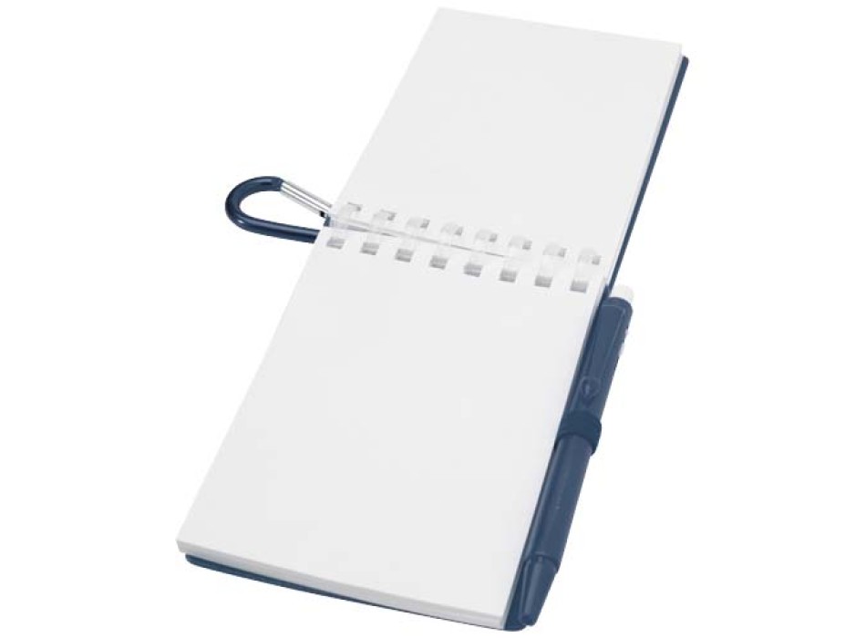 Set blocco note con copertina morbida in materiale riciclato e penna a sfera (inchiostro blu) per attività all'aperto Lig Mini FullGadgets.com