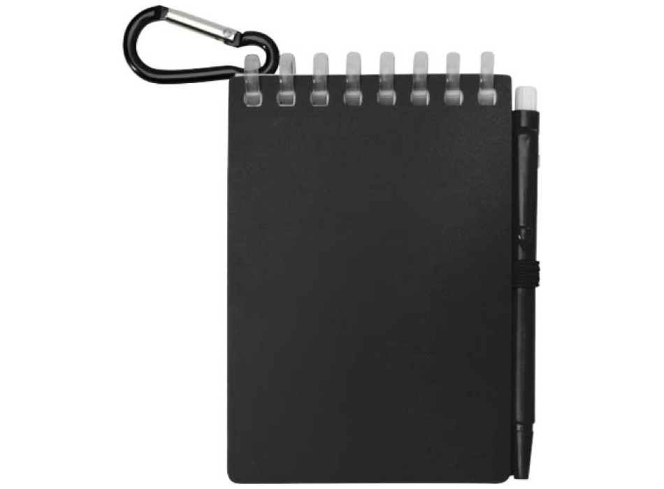 Set blocco note con copertina morbida in materiale riciclato e penna a sfera (inchiostro blu) per attività all'aperto Lig Mini FullGadgets.com