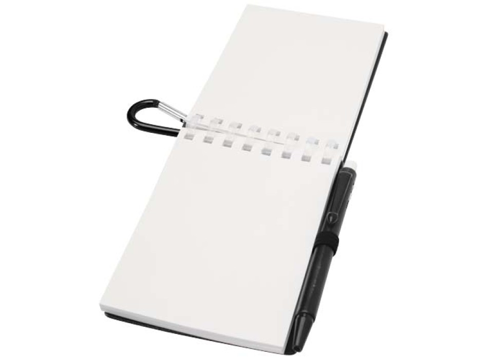 Set blocco note con copertina morbida in materiale riciclato e penna a sfera (inchiostro blu) per attività all'aperto Lig Mini FullGadgets.com