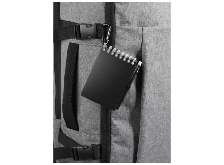 Set blocco note con copertina morbida in materiale riciclato e penna a sfera (inchiostro blu) per attività all'aperto Lig Mini FullGadgets.com