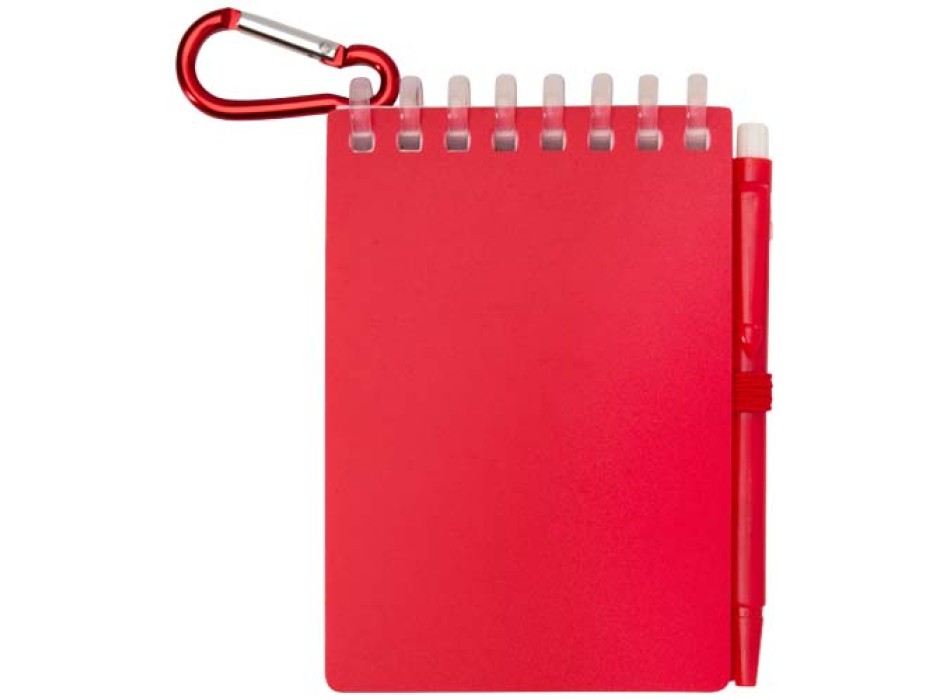 Set blocco note con copertina morbida in materiale riciclato e penna a sfera (inchiostro blu) per attività all'aperto Lig Mini FullGadgets.com