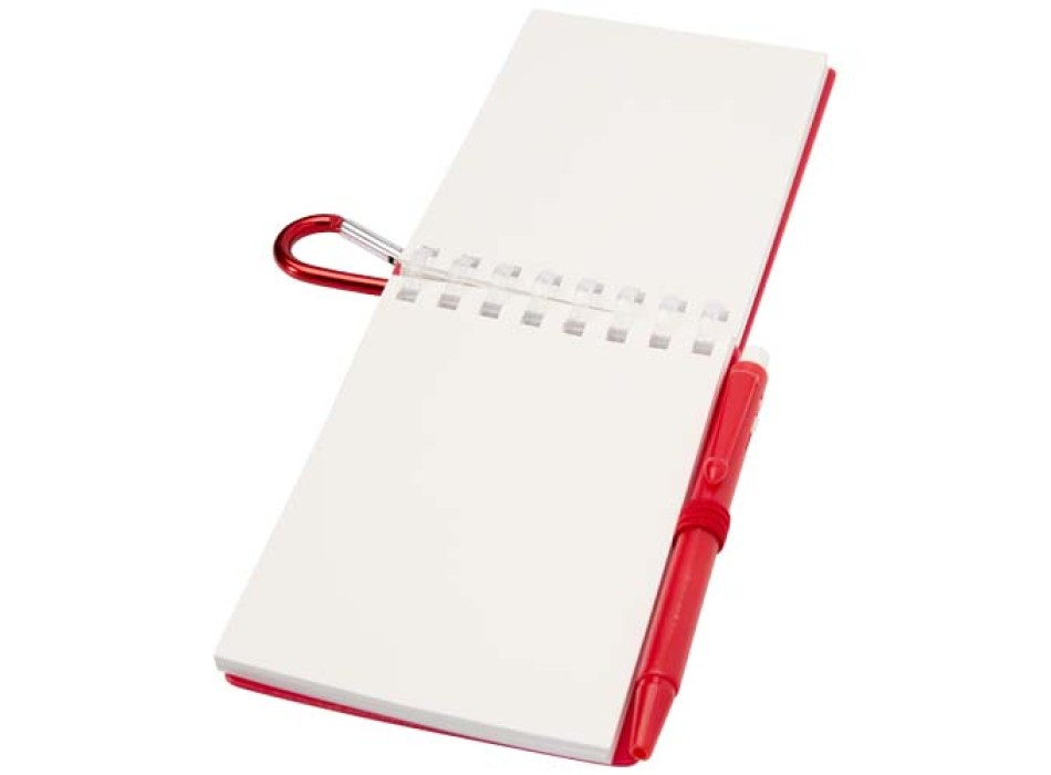 Set blocco note con copertina morbida in materiale riciclato e penna a sfera (inchiostro blu) per attività all'aperto Lig Mini FullGadgets.com