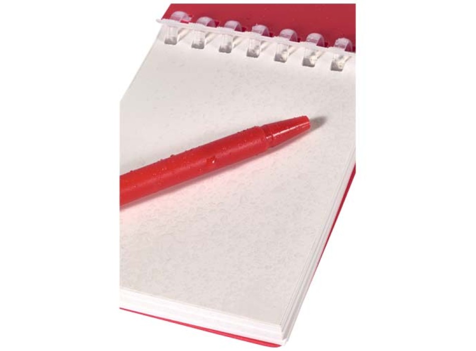 Set blocco note con copertina morbida in materiale riciclato e penna a sfera (inchiostro blu) per attività all'aperto Lig Mini FullGadgets.com