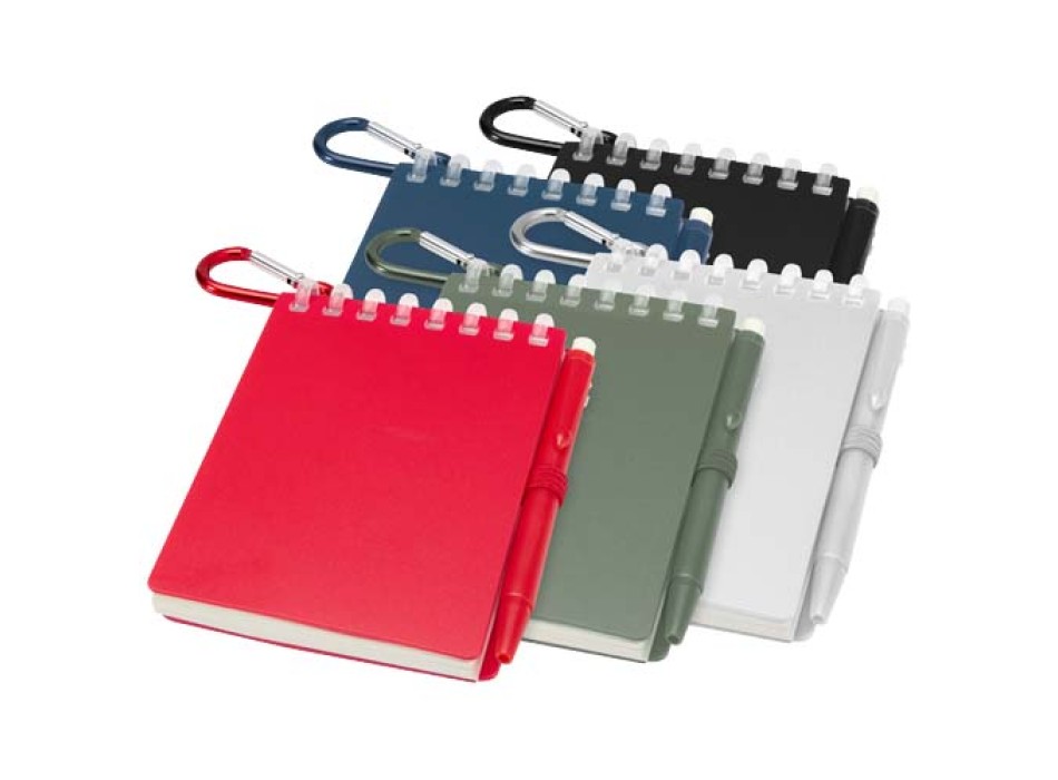 Set blocco note con copertina morbida in materiale riciclato e penna a sfera (inchiostro blu) per attività all'aperto Lig Mini FullGadgets.com