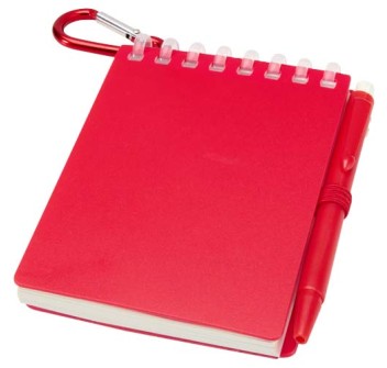 Set blocco note con copertina morbida in materiale riciclato e penna a sfera (inchiostro blu) per attività all'aperto Lig Mini FullGadgets.com