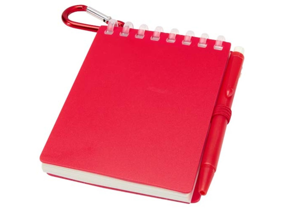 Set blocco note con copertina morbida in materiale riciclato e penna a sfera (inchiostro blu) per attività all'aperto Lig Mini FullGadgets.com