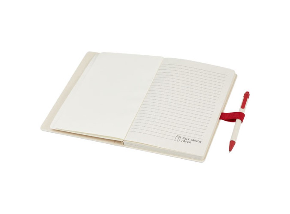 Set blocco note formato A5 e penna a sfera Dairy Dream realizzati con cartoni del latte riciclati FullGadgets.com